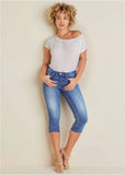 Cindy Capri Jeans Medium Wash