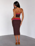 SERAH DIAMANTE MIDI SKIRT CHOCOLATE