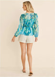 Sheer Beauty Blouse Botanical Beauty