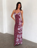 JULIANNA DRESS MULTI FLORAL ROSE STRIPE