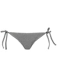 Gingham Miami Tie Side Moderate Bottom Black White