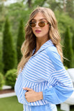 Mallory Blue Striped Pullover
