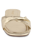 Twist Flat Sandal Gold