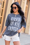 Raised On 90s Country Charcoal Oversized Graphic Tee