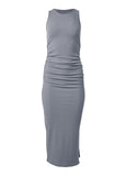 Ribbed Bodycon Midi Dress Seafog