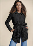 Faux Leather Shacket Black