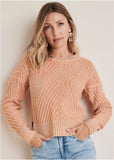 Stitch Interest Sweater Muted Clay