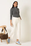Ash Ribbed Henley Top