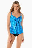 DD Cup Love Knot Tankini Top in Atlantis
