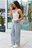 Sevyn Floral Barrel Print Jeans