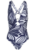 Barbados One Piece Contrast Bold Leaves
