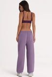 Brushed Jersey Mid Rise Relaxed Joggers in Dusk
