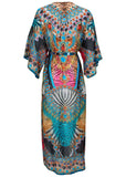 Long Kimono Cover Up Mirrored Jungle