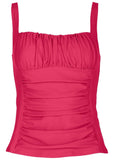 Sydney Ruched Tankini Top Raspberry