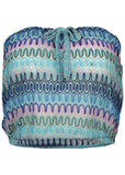 Crochet Bandeau Cover Up Top Starlight Blue Multi