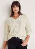 Cable Knit Sweater Off White