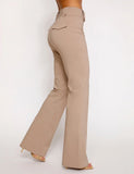 KITTIE HIGH RISE PANT BEIGE TAN
