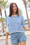 Beach Breeze Blue Striped Tee