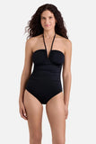 Sutton V Wire Bandeau One Piece Black