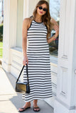 Adley Black Striped Maxi Dress