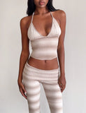 MARISSA KNIT CAMI TAUPE OMBRE STRIPE