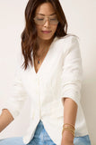 Mya Stretch Linen Blazer