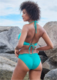 Gathered Triangle Top Aqua Reef