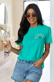 Cin Cin Green Graphic Tee