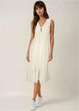 Sleeveless Eyelet Midi Off White