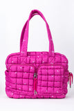 Haylie Fuchsia Petal Pop Quilted Weekender Bag