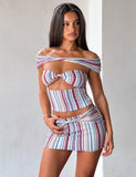 HAZE TWIST SKIRT VARIEGATED STRIPE