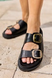 Gen Black Double Buckle Sandals SALE