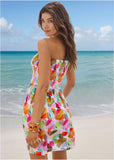 Convertible Cover Up Dress Watercolor Geo