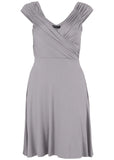 Draped Front Dress Heather Grey