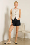 Joelle Longline Linen Vest