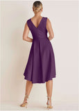 Ruffle High Low Dress Purple