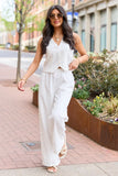 Haven White Eyelet Lace Vest