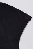 Cut Out Longline T Shirt in Black