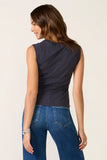 Ruched Split Neck Tank