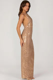 Embellished Maxi Dress in Gold