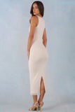 Modal Lace Trim Midaxi Dress in Ivory