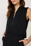 AirEssentials Draped Collar 1 2 Zip Jumpsuit