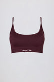 Super Sculpt Seamless Backless Sports Bra in Burgundy