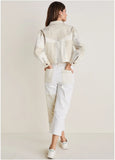 Patchwork Denim Jacket Whisper White Turtledove Combo