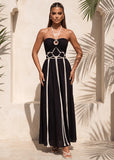 Call Back Cut Out Rope Detail Maxi Dress Black