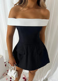 Resist Me Structured Mini Dress Monochrome