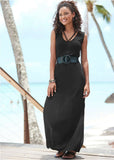 Open Back Maxi Dress Black