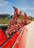 Americana Cowgirl Boots Red