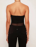 HARRIETT TUBE TOP BLACK