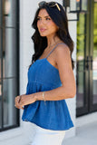 Star Denim Babydoll Top